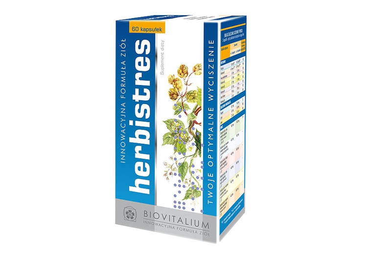 Herbistres (60 kaps.) - Suplement diety na stres. Optimum wyciszenia i spokoju.